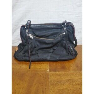MZ Wallace NY Nylon Zip Top Red Lined Handbag Shoulder Bag Purse